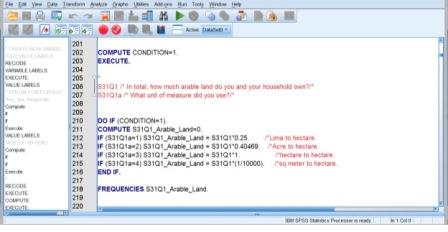 SPSS syntax
